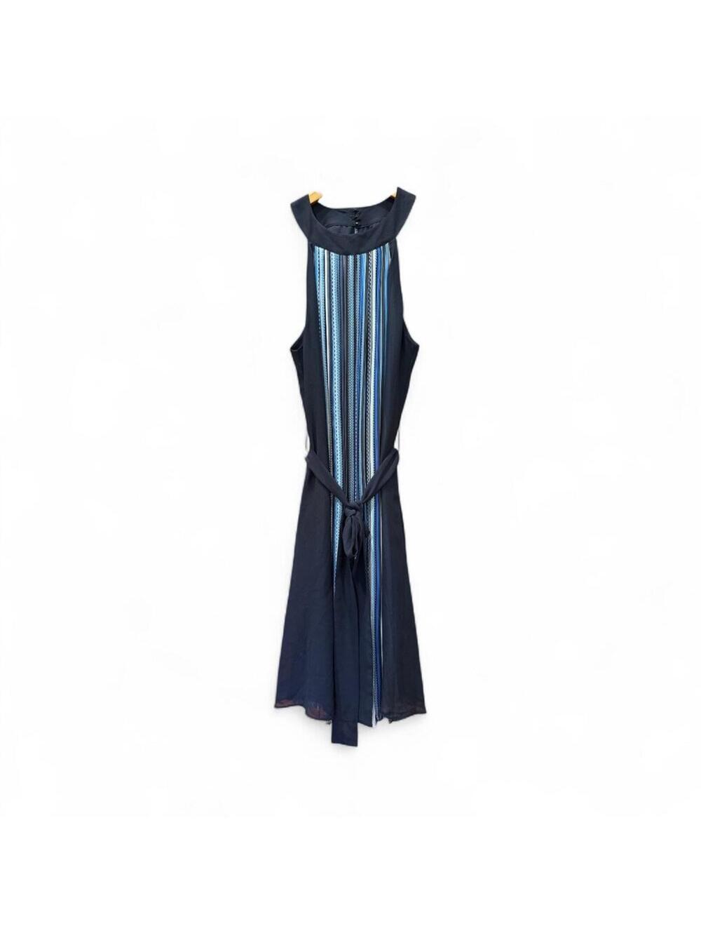 Catherine Maldrino Belted Halter tunic dress Medium 8/10 knee length sleeveless